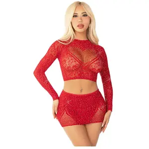 Jupe Mini en Filet Brillant et Glamour pour Looks Audacieux - TU pas cher