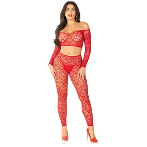 Comparateur de prix : Leg Avenue - Crop Top Bas Rouge Taille Unique