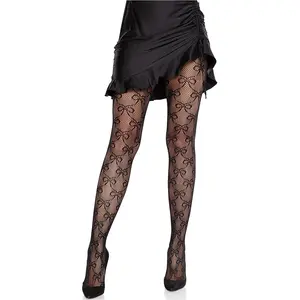 Comparateur de prix : Collants Résille avec Noeud Noir Élégance et Séduction - TU