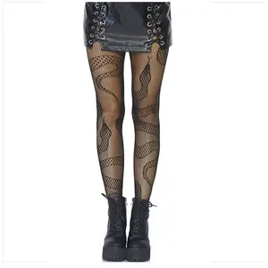 Comparateur de prix : Collants résilles serpents noirs femme - Marque - Modèle - Halloween -...