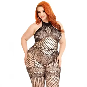 Comparateur de prix : Leg Avenue Combinaison ouverte 89291X résille & dentelle noir GT