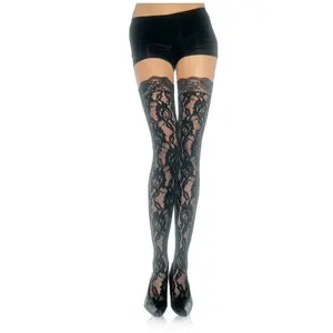 Bas En Dentelle Fleurie Élégante de LEG AVENUE - TU pas cher