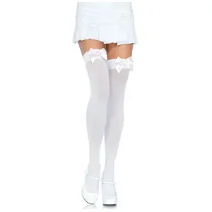 Comparateur de prix : Cuisses Hautes en Nylon avec Noeud Élégant de Leg Avenue - TU