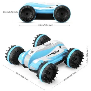 YED 1804 RC Voiture Télécommande amphibie - Sur le sol et l'eau- 360° Rotation - Rechargeable - Jouet Enfant- Bleu