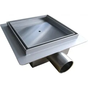 Bernstein Caniveau de douche en acier inoxydable S8 pour douche prêt à carreler, dimensions 13.5 x 13.5 cmVendu paramazon