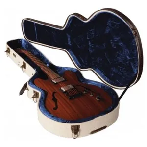 Comparateur de prix : Gator Cases Etuis Guitare Bois Deluxe GW SEMI-hollow Beige Pour guitare électrique