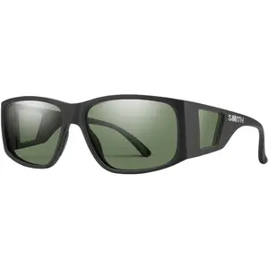 Smith - Lunettes de soleil - Monroe Peak Matte Black Chromapop Polarized Gray Green  - Noir pas cher