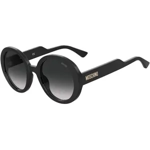 MOSCHINO Lunettes de Soleil MOS125/S Black/Dark Grey Shaded 52/23/140 femme pas cher