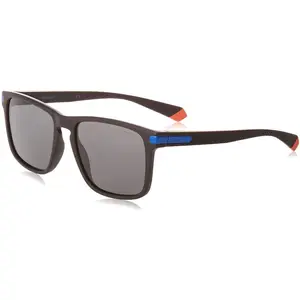 Polaroid PLD 2088/S Sunglasses, 0VK/M9 MTBLK Blue, 55 Unisex-Adult pas cher