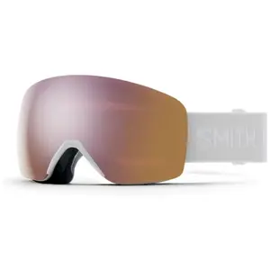 Smith Skyline - Masque ski White Vapor ChromaPop Rose Gold Mirror Cat 3 pas cher