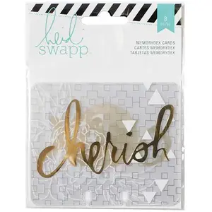 Heidi Swapp Memorydex - Fiches transparentes avec dorures - 8 pcs