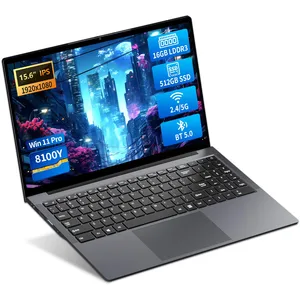 Ordinateur Portable 15.6 Pulgadas, Win 11 PC Portable Core i3-8100Y Procesador, PC Portable 16GB RAM 512GB SSD, Laptop 1920*1080 IPS FHD Écran, Type-C+TF Card Slot+USB3.0...Vendu parcdiscount