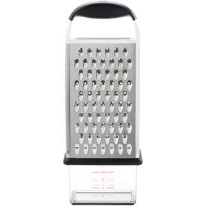 Comparateur de prix : OXO Good Grips Boîte à râpe 4 faces avec récipient argenté