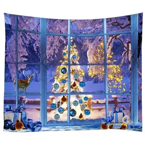 Noël Décoration Ménage Tenture Murale Arbre Couverture Noël Tapisserie... pas cher