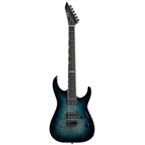 ESP E-II M-II HT Mercury Blue Burst guitare électrique avec étui