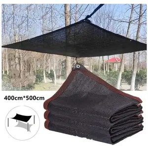 Voile dombrage - 4x5M - Noir - Rectangulaire - Protection anti-UV pas cher