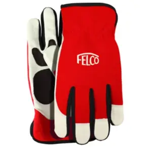 Gants de travail, rouge et blanc, en cuir de vachette, taille M FelcoVendu paramazon