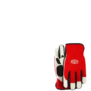 FELCO Gants de travail Modèle 702 Taille L, rouge/blancVendu paramazon