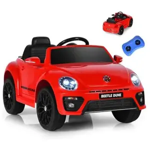 GOPLUS Voiture Électrique Enfant 3-8 Ans 12V Coccinelle avec Télécomma...Vendu parcdiscount