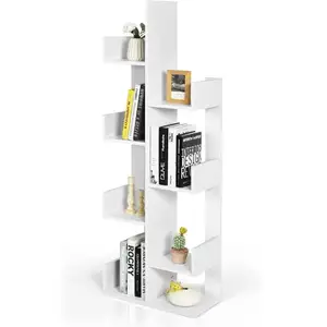 COSTWAY Bibliothèque en Forme d'Arbre à 8 Niveaux, Étagère de Rangemen... pas cher