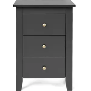 Costway Lot De 2 Table De Nuit, Table De Chevet Moderne Avec 3 Tiroirs, Pour Chambre À Coucher, 46 X 37 X 65 Cm Noir pas cher