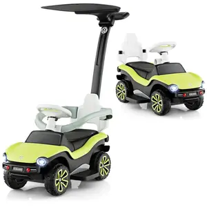 Costway - 3 en 1 Volkswagen Voiture à Pousser Enfants 1-3 Ans avec Poi... pas cher