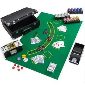 Mallette de Poker Portable - DREAMADE - en Aluminium - Mélangeur Automatique - 2 Jeux de Cartes et 300 Jetons - 39X31,5X13,5CM NoirVendu parcdiscount