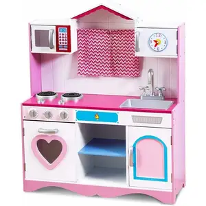 Costway - Cuisine Enfants avec Horloge Ludique & Son Réaliste, Jeu de ... pas cher
