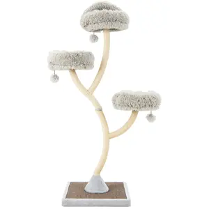 CostwayArbre à Chat 178 CM avec Cadre en Métal Incurvé Tour à Chat ave...Vendu parcostway