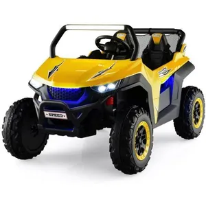 Comparateur de prix : Voiture Electrique Enfant - COSTWAY - 2 Place - Jaune - Lecteur MP3, U...