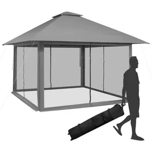 Comparateur de prix : COSTWAY Tonnelle de Jardin Pliante Pop-up 4 x 4M Parois Latérales en M...