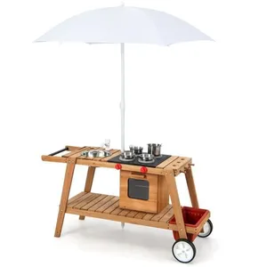 Marchande Enfant Avec Accessoires - Costway - Voiture Restaurant Avec ... pas cher