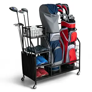 Comparateur de prix : CostwaySupport de Rangement pour Sac de Golf avec Roues Universelles
