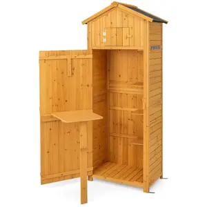 GOPLUS Abri de Jardin en Bois avec Toit en Asphalte, Cabane à Outils a... pas cher