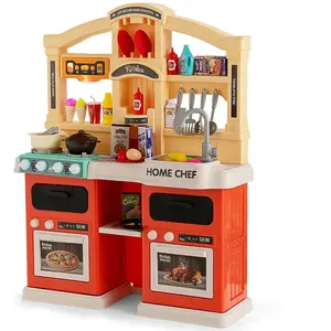 Costway69 Pcs Cuisine Enfants avec Effets de Vapeur & d'Ebullition Jeu... pas cher