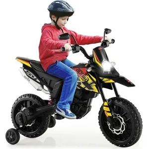 Comparateur de prix : COSTWAY Moto Électrique Enfant, Moto-cross (RX125) 12V 7AH, 2 Moteur -...