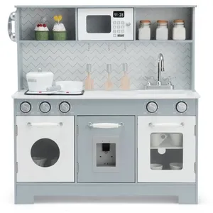 Comparateur de prix : Costway Cuisine Enfant En Bois 3 Ans+, 6 Accessoires Effets Sonore Et ...