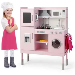 Comparateur de prix : Cuisine pour Enfants en Bois - COSTWAY - 16 Accessoires - Effets Sons ...