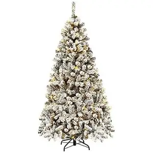 RELAX4LIFE Sapin de Noël 230 cm Lumineux LED, Arbre de Noël avec Socle...