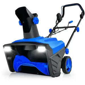 CostwaySouffleuse à Neige Électrique Manuelle avec 2 Lumières LED Bleu pas cher