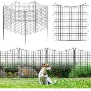 Comparateur de prix : COSTWAY Clôtures de Jardin en Métal Enduit de Poudre Résistant à Rouil...
