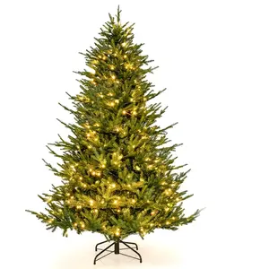 Sapin de Noël Lumineux avec 8 Modes d'Eclairage, Base en Fer (180cm)