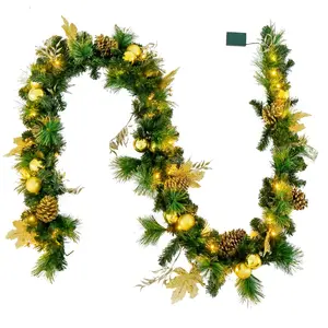 CostwayGuirlande de Noël Artificielle Pré-illuminée de 270 cm avec 50 ... pas cher