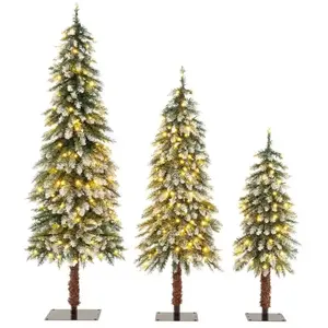 Lot de 3 Sapins de Noël Artificiels de 90 cm/120 cm/150 cm, Sapin de N...