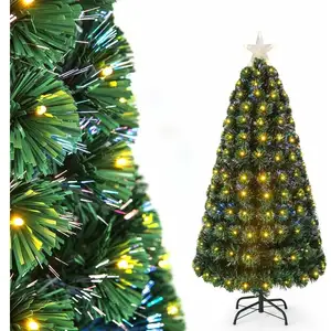 Costway - Sapin de Noël 150 cm, Arbre de Noël Lumineux 170 led, 8 Mode... pas cher