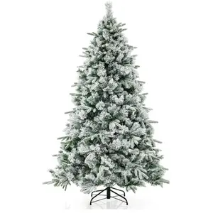 RELAX4LIFE Sapin de Noël Mince 180cm, Arbre de Noel Slim Enneigées ave... pas cher