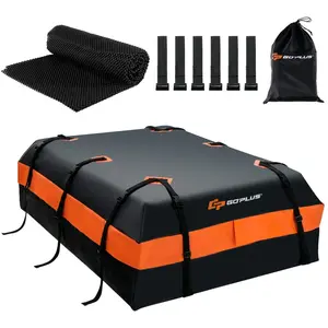 Comparateur de prix : COSTWAY Coffre/Sac de Toit de Voiture Étanche de 560 L avec 10 Sangles...