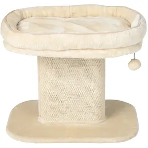 Comparateur de prix : COSTWAY Arbre à Chat en Forme de Tour 50CM-Lit Grand Perchoir en Peluc...