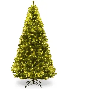 CostwaySapin de Noël Artificiel 210cm Arbre de Noël Lumières LED Multi... pas cher
