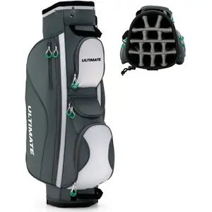 COSTWAY Sac de Chariot de Golf Portable avec 14 Compartiments Séparés ...